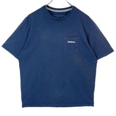 レア】Patagoniaパタゴニア P-6ロゴ ポケット Tシャツ ネイビー - メルカリ