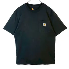 CarharttカーハートK87半袖Tシャツ胸ポケT胸ポケット黒ブラックロゴタグワンポイントアメカジストリートワーク西海岸ゆるダボoriginalfitオリジナルフィットvintageヴィンテージ50924