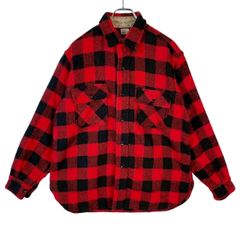 希少 70s USA製 ウールリッチ ネルシャツ M 赤黒 バッファローチェック 70s WOOL RICH バッファローチェック シャツジャケット ネルシャツ