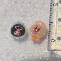 あかちゃんアンパンマン　赤ちゃんバイキンマン　ネイル3Dパーツ２点セット