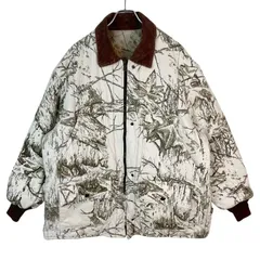 リバーシブル！2Way！USA製ウォールズWalls中綿入りリアルツリーカモジャケットハンティングジャケット迷彩カモフラージュ襟コーデュロイ白ホワイト茶色ブラウンベージュY2Kグランパコアゆるダボオーバーサイズvintageヴィンテージ50917