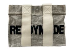 레이디메이드 READYMADE EASY TOTE BAG 이지 토트 백 빈티지 코튼 자립 가방 흰색 재 가방 남성 가방 토트 백 로고 그레이 104B-94