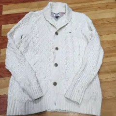 トミーヒルフィガー アイボリー ケーブル編み カーディガン 105