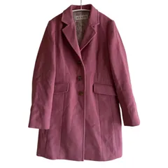 Z1594SCAPA スキャパ ピンク ウール混 コート ジャケット ペイズリー裏地 上品カラー レディース 38サイズ