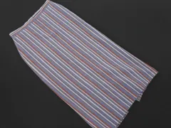 SLOBE IENA スローブイエナ ストライプ スリット ロング スカート size40/水色 ◇■ レディース