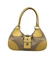 PRADA プラダ ムーン ショルダーバッグ BR0811 キャンバス×レザー 中古 D4
