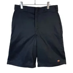 ディッキーズDickiesワークショーツハーフパンツショートパンツツイル生地タグワンポイントセルフォンポケット黒ブラックスケーターファッションスケートボードカルチャーストリートローライダーloosefitルーズフィットvintageヴィンテージ51011