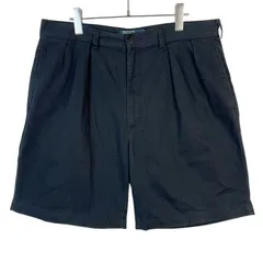 90s00sメキシコ製ポロバイラルフローレンPolo by ralph laurenツータックポロチノショーツハーフパンツショートパンツチノパンtyler shortタイラーショーツ黒ブラックフェード無地y2kグランパコアvintageヴィンテージ51011
