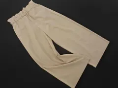 ZARA basic ザラ ベーシック ウエストリボン付き ワイド パンツ sizeM/ベージュ ■■ レディース