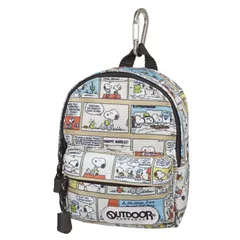 【スヌーピー コミック S1429388】 リュック型 ポーチ OUTDOOR アウトドアプロダクツ カラビナ付き キャラクター レディース キッズ 女の子 ペンケース スマホポーチ おしゃれ かわいい 小物入れ スヌーピー サンリオ