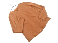 TRANS WORK トランスワーク フェイクスエード ノーカラー ジャケット size40/茶 ◇■ レディース