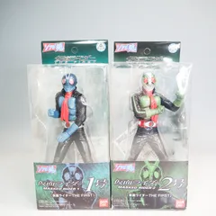 K9738	BANDAI バンダイ ソフビ魂 仮面ライダー THE FIRST 仮面ライダー1号 仮面ライダー2号 セット ソフビ人形 フィギュア ザ ファースト