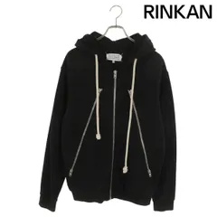 値下げ済み　メゾン マルジェラ 八の字 スウェット パーカー ブルゾン黒　46 マルジェラ パーカー 値下げ済み メゾン マルジェラ 八の字 スウェット