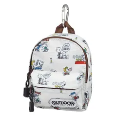 【スヌーピー&フレンズ S1429370】 リュック型 ポーチ OUTDOOR アウトドアプロダクツ カラビナ付き キャラクター レディース キッズ 女の子 ペンケース スマホポーチ おしゃれ かわいい 小物入れ スヌーピー サンリオ