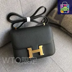 HERMES エルメス コンスタンス　ショルダーバッグ ブラック