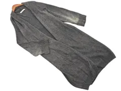 nano universe ナノユニバース ショールカラー ロング カーディガン sizeF/グレー ◇■ レディース