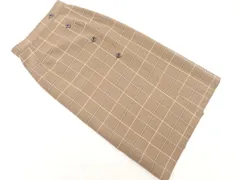 green label relaxing グリーンレーベルリラクシング ユナイテッドアローズ グレンチェック リバーシブル 巻き ラップ スカート size36/茶 ◇■ レディース