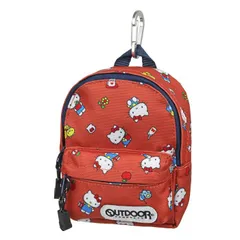 【ハローキティ S1429418】 リュック型 ポーチ OUTDOOR アウトドアプロダクツ カラビナ付き キャラクター レディース キッズ 女の子 ペンケース スマホポーチ おしゃれ かわいい 小物入れ スヌーピー サンリオ