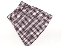 MAJESTIC LEGON マジェスティックレゴン ウール混 チェック Aライン 台形 スカート sizeM/ボルドー ◇■ レディース