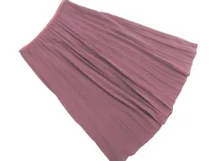 LAURA ASHLEY ローラ アシュレイ シフォン ドット プリーツ スカート size11/紫 ■◇ レディース