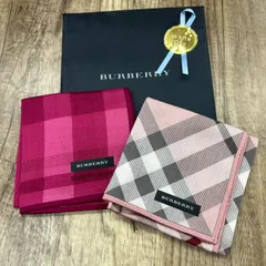 BURBERRY バーバリー ハンカチ 2枚セット ピンク系
