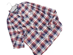 TOMMY HILFIGER トミーヒルフィガー チェック 刺繍 シャツ sizeL/オフホワイトｘ紺ｘ赤 ◇■ レディース