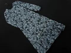 ZARA ザラ 花柄 フリル ワンピース sizeM/黒ｘ水色  ◇■ レディース