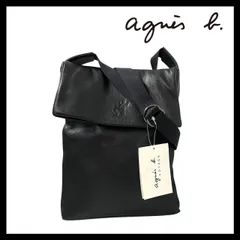 【agnes b.】ショルダーバッグ レザー 牛革 ブラック/黒 トカゲ サコッシュ アニエスベー VOYAGE/ボヤージュ (MM-651)