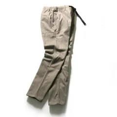 【新品】 INHERIT ／ インヘリット　暖パン 両面起毛 ストレッチ パンツ クライミングバックル ヘリンボーン ベージュ ｜ 秋冬のサムネイル