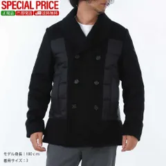 新品 TATRAS タトラス MJXA0094010528 001 NARDUS ナルダス ダウンジャケット ウール Pコート ブラック