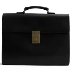 【美品】グッチ ビジネスバッグ ブリーフケース ブラック レザー グッチ／GUCCI バッグ ブリーフケース ビジネスバッグ 鞄 ビジネス