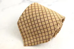 バーバリーロンドン ブランド ネクタイ チェック柄 シルク 日本製 PO メンズ イエロー BURBERRY LONDON 【中古】
