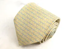 サルヴァトーレフェラガモ ブランド ネクタイ 総柄 シルク イタリア製 PO メンズ イエロー Salvatore Ferragamo 【中古】