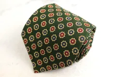 バーバリーズ ブランド ネクタイ 小紋ドット柄 シルク イングランド製 PO メンズ グリーン Burberrys 【中古】