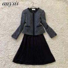 未使用級！anysis　エニシス　フォーマル　ワンピースセットアップ　ノーカラー　プリーツ　ベルト　入学式　卒園　七五三
