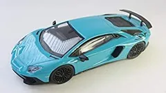 【中古】ブンカオリジナル 1/64スケールミニカーシリーズ ランボルギーニ アヴェンタドール SV ブルー 完成品