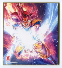 BANDAI ドラゴンボール色紙ART 12弾/2540597 超サイヤ人ゴッド 孫悟空 1
