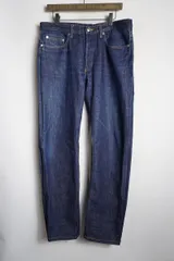 A.P.C. アーペーセー NEW STANDARD JEAN CLASSIQUE 赤耳 ボタンフライ ストレート デニム パンツ ジーンズ ボトムス 紺 サイズ 33 1108P★4