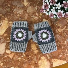 ぷっくりお花 マルチカバー ミニブランケット 膝掛け モチーフ編み