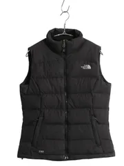 【お得なクーポン配布中!】 ノースフェイス ヌプシ ダウン ベスト レディース S 古着 アウトドア 700フィル ナイロン キルティング フルジップ 重ね着 パッカブル 黒