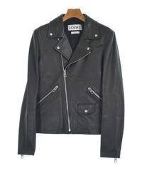 LOEWE ロエベ レザーダブルライダース ジャケット 44 S ブラック 山P 