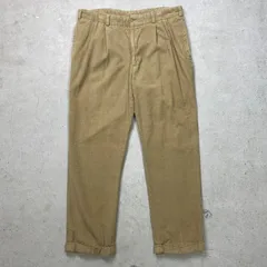 90年代 USA製 BILLS KHAKIS 2タック ワイドパンツ 細畝 コーデュロイパンツ メンズW37 