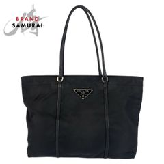 美品 PRADA プラダ サフィアーノ 三角ロゴプレート ネイビー シルバー