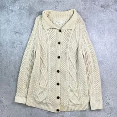 ヴィンテージ Bloodyforeland ハンドニット フィッシャーマンニットカーディガン レディース2XL相当 メンズXL相当 