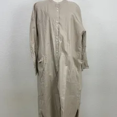 Fleurire フルリール コットン100% ロングシャツワンピース M ゆったり シンプル ベージュ　M　20251121-0016