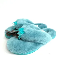 UGG アグ W FLUFF FLIP FLOP2 表記サイズ:24.0cm ファー 1003492   ブルー レディース / 240001168558