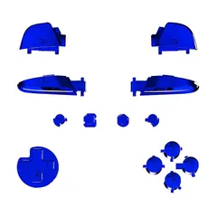 新品・eXtremeRate プロコン switchに対応用ABXY D-pad ZR ZL L Rボタン、switch proコントローラーに対応用メタリッククロームフルセットボタン‐クロームブルー 1