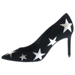 SAINT LAURENT PARIS (サンローランパリ) ハイヒール スターモチーフパンプス 星柄 ブラック×シルバー レザー #37 レディースのサムネイル