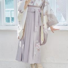 袴＋帯】新品 袴単品 白 刺繍入り 卒業式用 はかま 袴のみ はかまのみ 