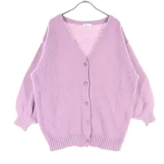 earth music&ecology アースミュージックアンドエコロジー 長袖 Vネック カーディガン F ピンク レディース 古着